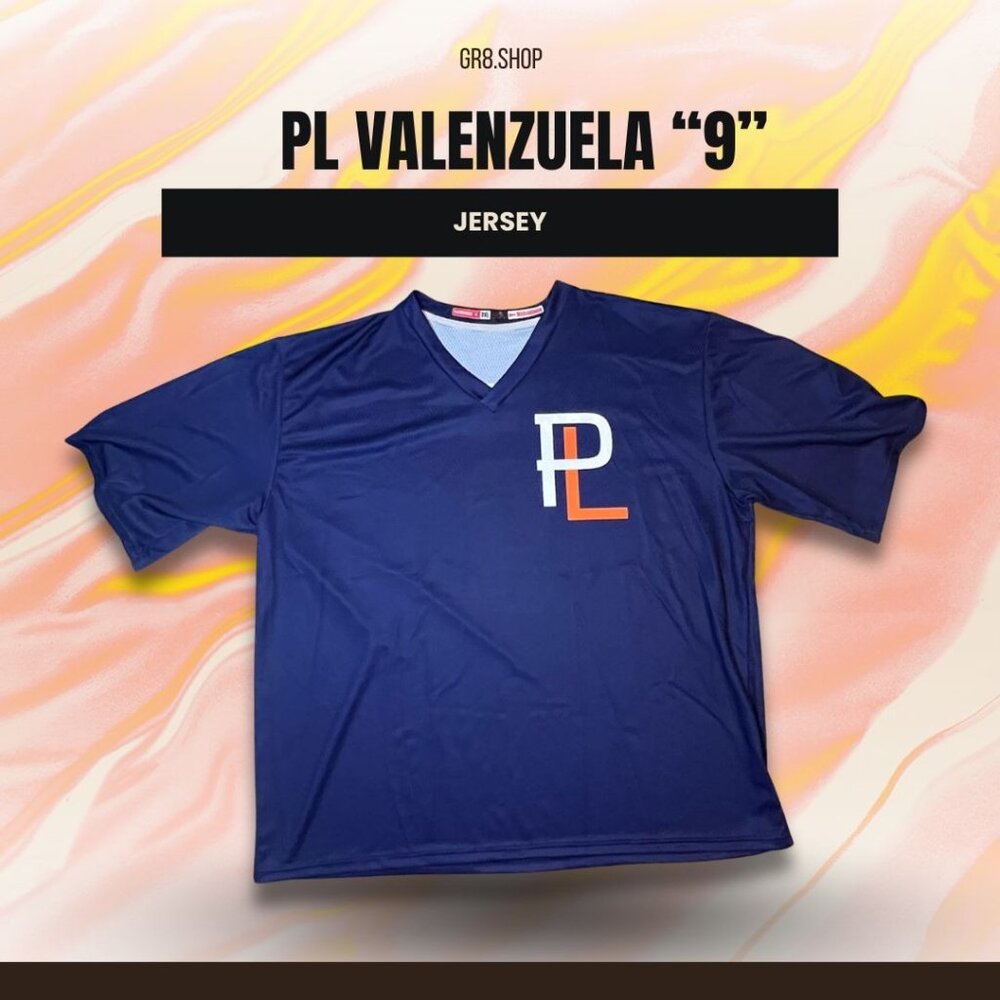 PL Valenzuela "9" Jersey 3XL V-Neck Navy Blue Polyester Sportswear Made In Mexic